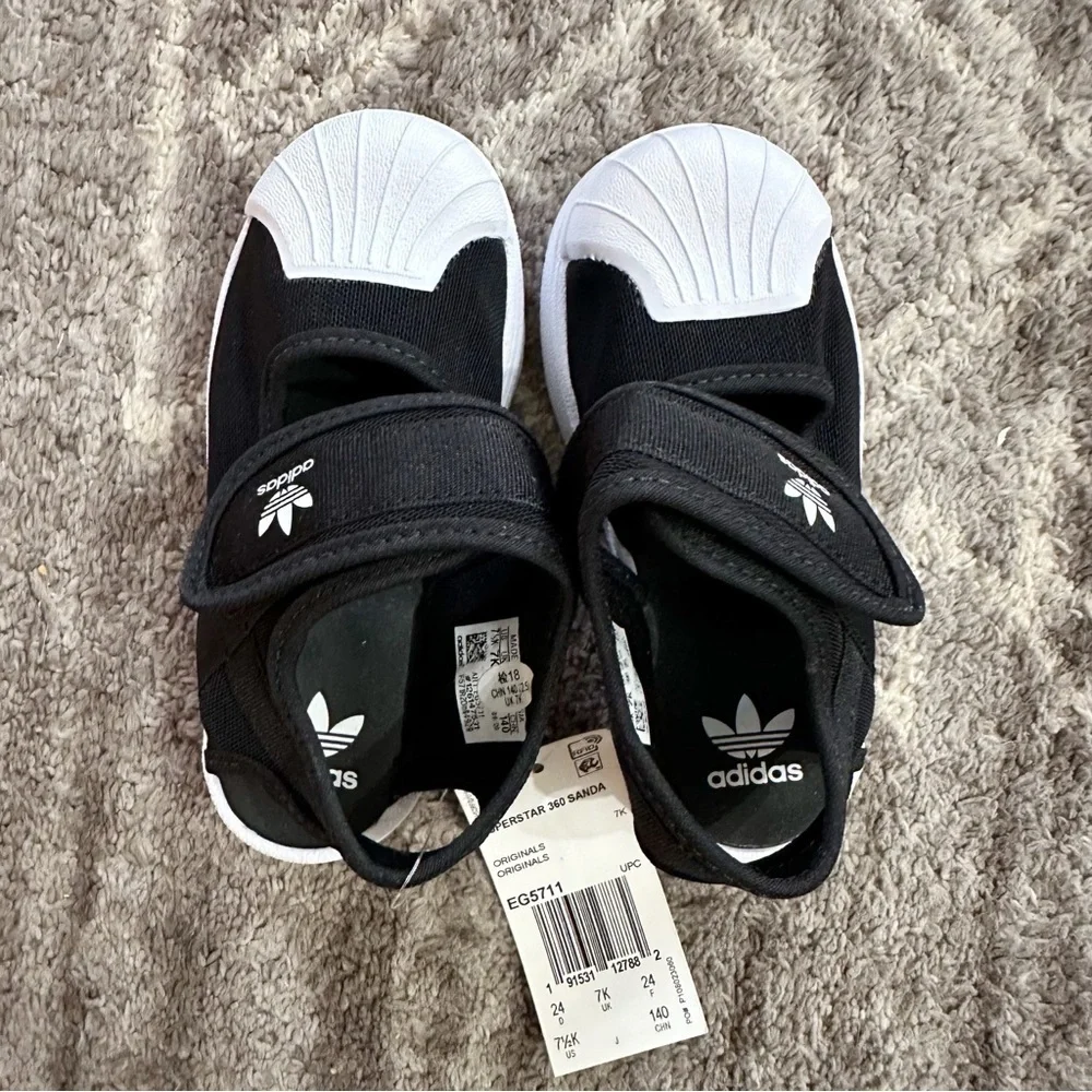 NWT Adidas Originals Superstar 360 Easy On Sandals Black
